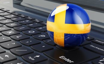 Tangentbord med svensk flagga