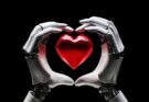 Robot som håller i ett hjärta